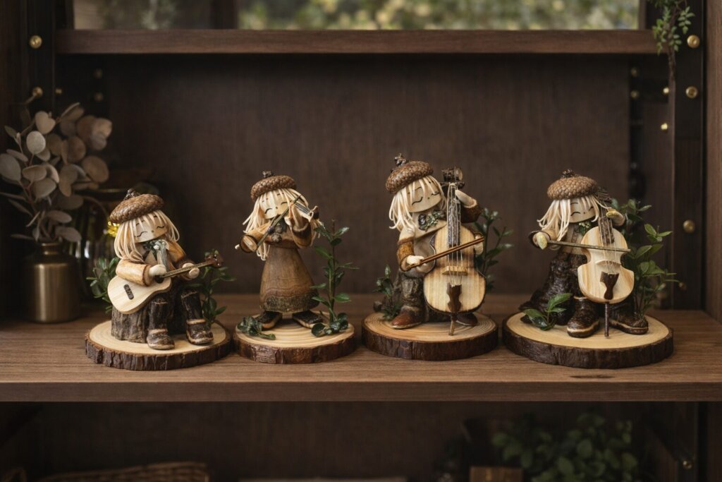 森の楽団木人形